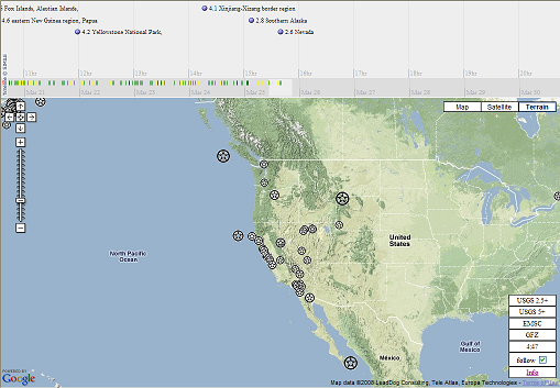 Live Earthquake Mashup